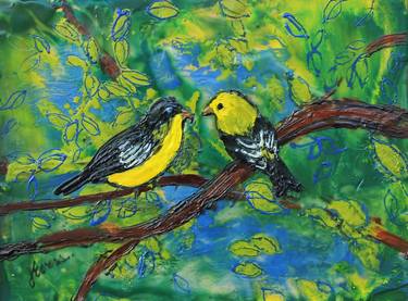 Original Abstract Animal Paintings by Joanne Evers