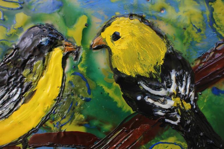 Original Abstract Animal Painting by Joanne Evers