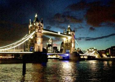 London Tower Bridge Rain thumb