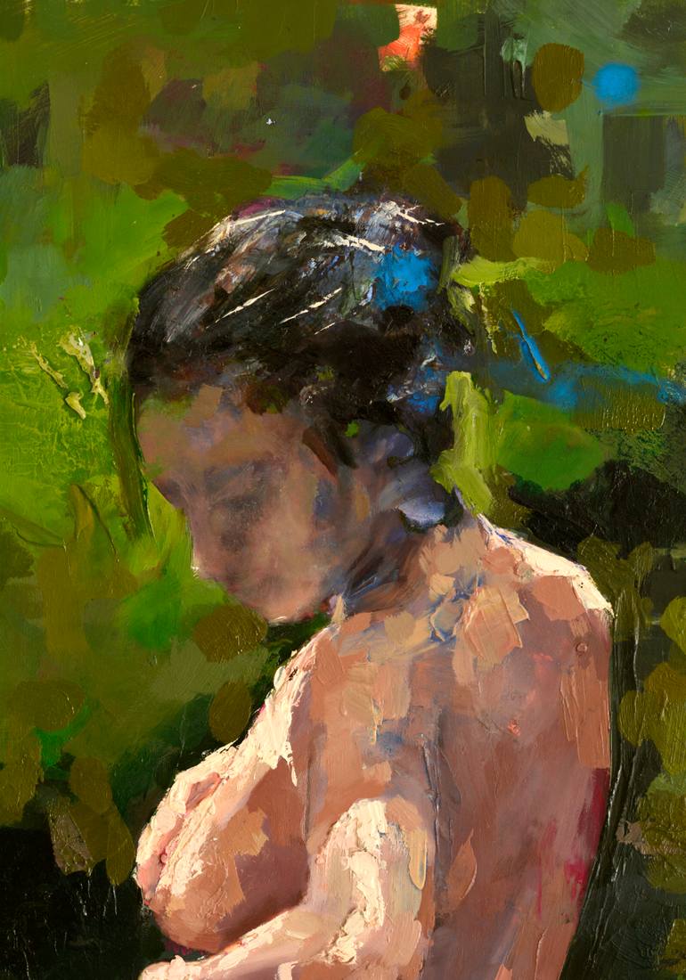 Original Figurative Nude Painting by Jesùs Leguizamo