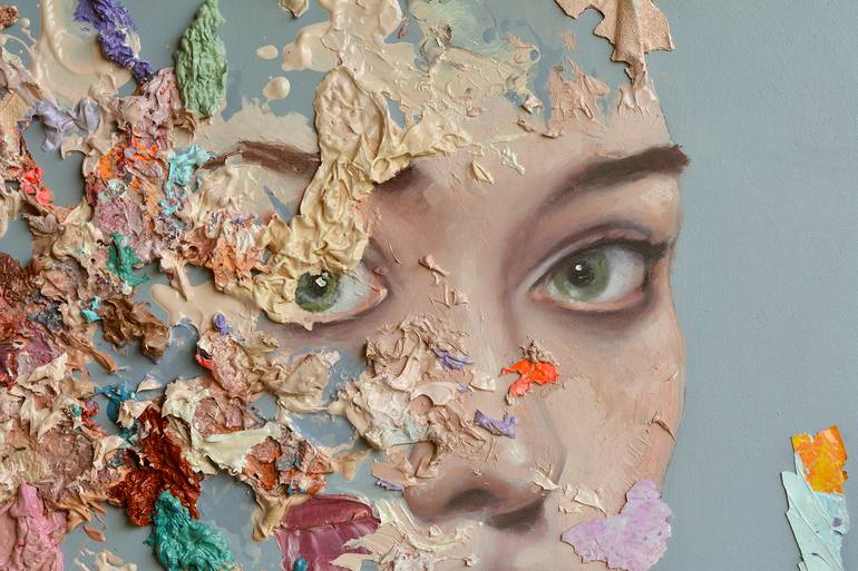 Original Expressionism People Painting by Jesùs Leguizamo