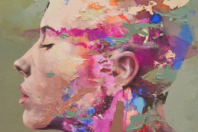 Original Expressionism People Painting by Jesùs Leguizamo