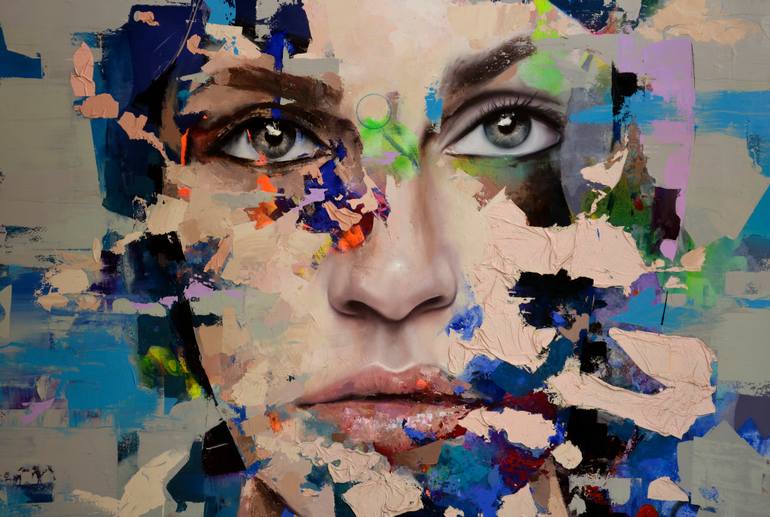 Original Expressionism People Painting by Jesùs Leguizamo