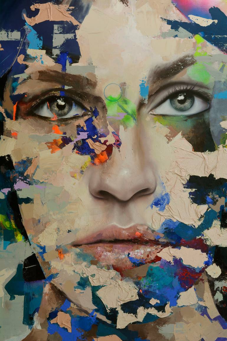 Original Expressionism People Painting by Jesùs Leguizamo