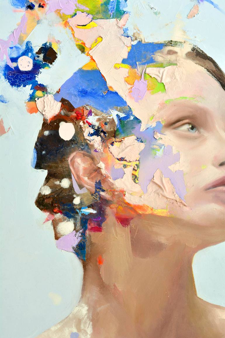 Original Expressionism People Painting by Jesùs Leguizamo