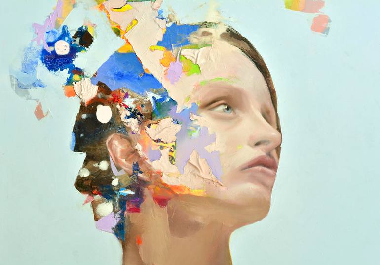 Original Expressionism People Painting by Jesùs Leguizamo