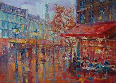 Original Impressionism Architecture Paintings by Mary Voloshyna