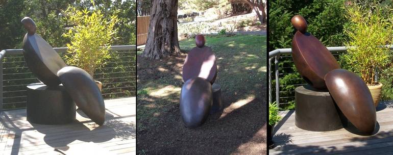 POS/NEG SEATED ON ROUND BASE (large) Sculpture by Robert Holmes ...