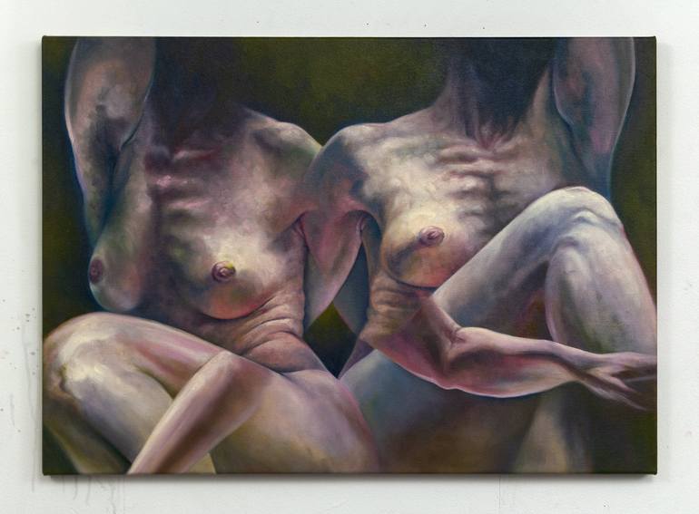 Original Figurative Nude Painting by Carly Bodnar