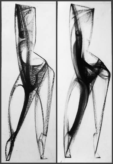 Original Figurative Body Drawing by Kateryna Humeniuk
