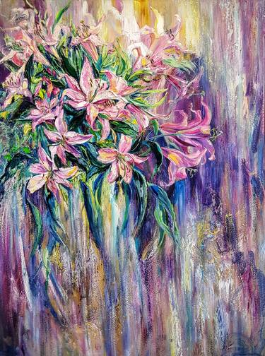 Original Floral Painting by Yulia Lisle