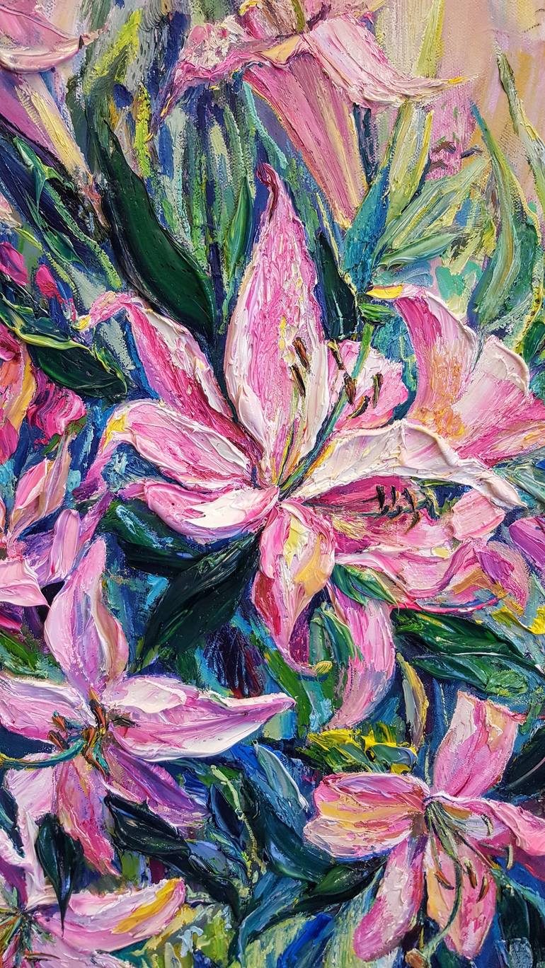 Original Impressionism Floral Painting by Yulia Lisle