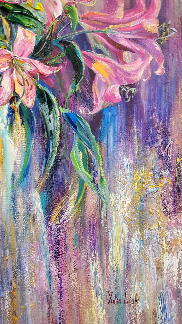 Original Impressionism Floral Painting by Yulia Lisle