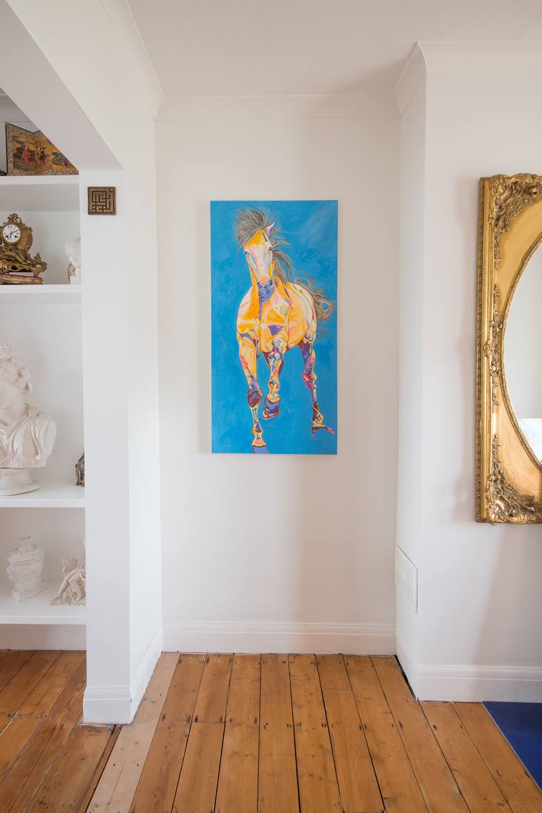 Original Expressionism Horse Painting by Yaheya Pasha