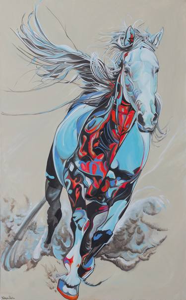 Print of Expressionism Horse Paintings by Yaheya Pasha
