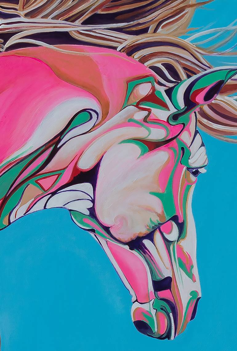 Original Expressionism Horse Painting by Yaheya Pasha