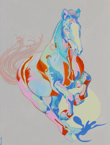Print of Abstract Expressionism Horse Paintings by Yaheya Pasha