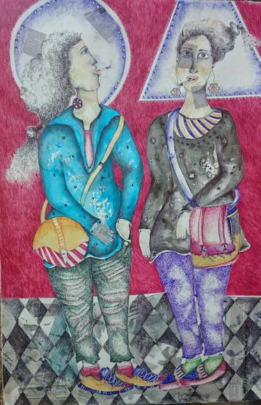 Print of Figurative People Drawings by Mostafa Rabie