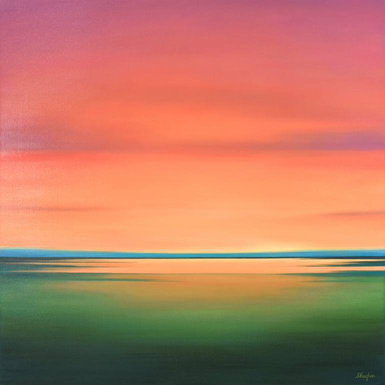 Colorful Sky - Modern Abstract Landscape Painting by Suzanne Vaughan ...