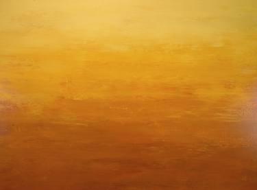 Honey Flow - Yellow Color Field Abstract thumb