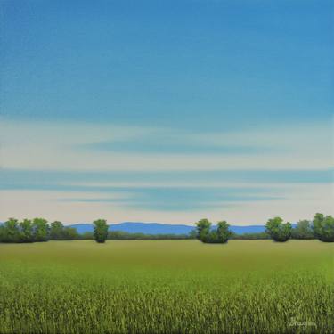 Saatchi Art Artist Suzanne Vaughan; Paintings, “Fresh Day - Blue Sky Landscape” #art