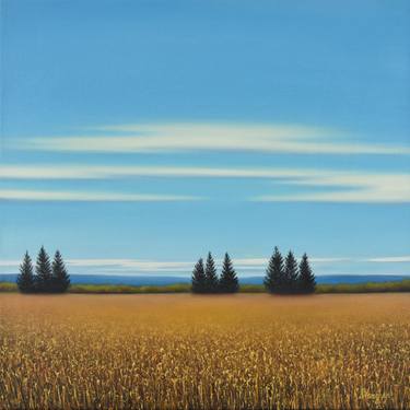 Summer Harvest - Blue Sky Landscape thumb