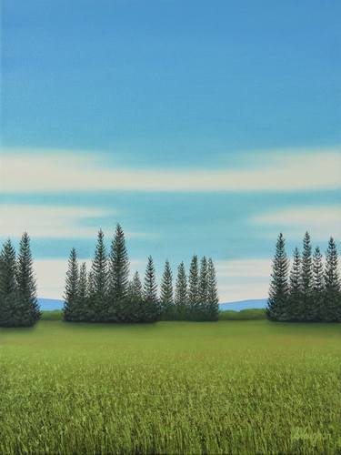 Evergreens - Blue Sky Landscape thumb