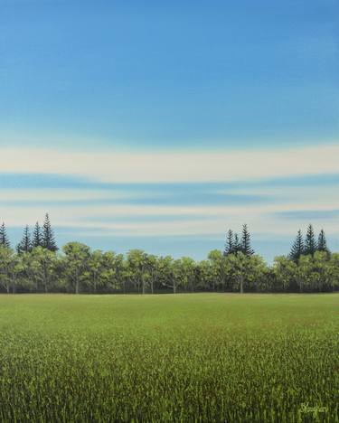 Meadow Grass - Blue Sky Landscape thumb