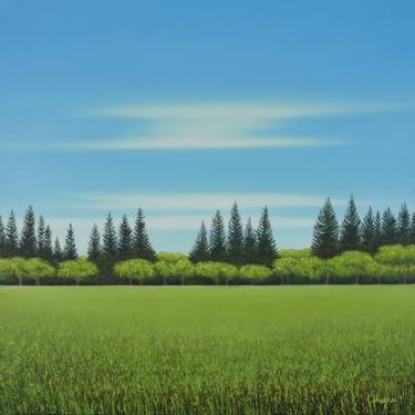 Tree Line - Blue Sky Landscape thumb