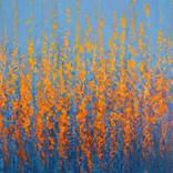 Blue and Orange - Textured Nature Abstract by Suzanne Vaughan