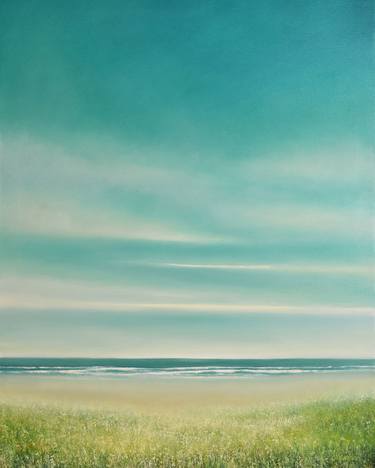 The Beach Beckons - Blue Sky Seascape thumb