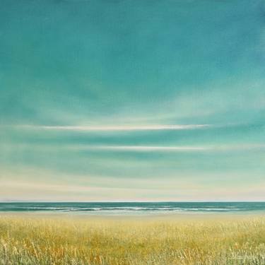 Print of Minimalism Seascape Paintings by Suzanne Vaughan