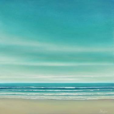 Saatchi Art Artist Suzanne Vaughan; Painting, “Beach Time - Blue Sky Seascape” #art