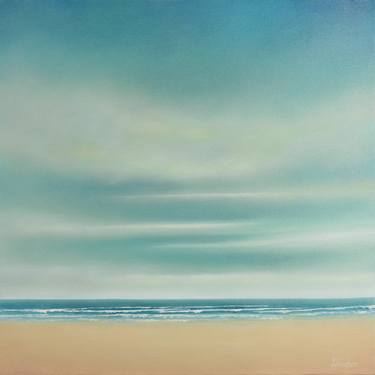 Saatchi Art Artist Suzanne Vaughan; Painting, “Beach Day - Blue Sky Seascape” #art