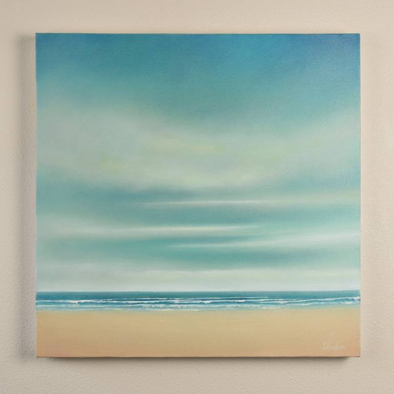 Original Minimalism Seascape Painting by Suzanne Vaughan