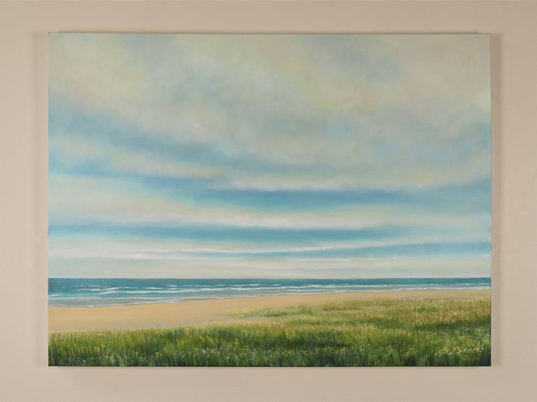 Original Minimalism Seascape Painting by Suzanne Vaughan
