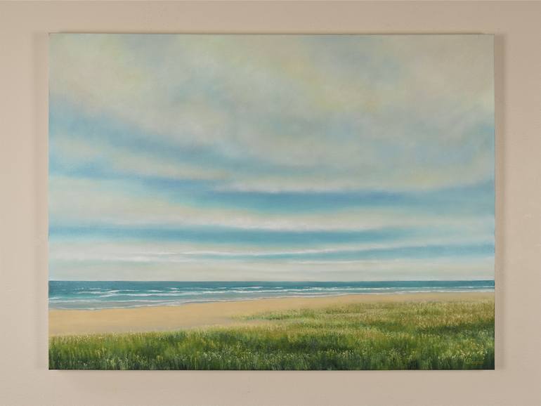 Original Minimalism Seascape Painting by Suzanne Vaughan