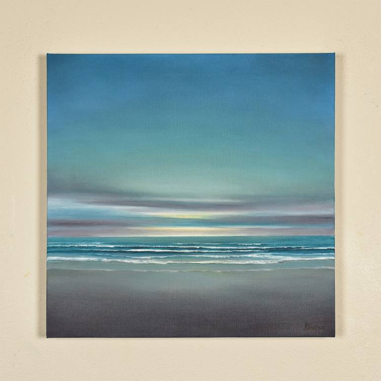 Original Minimalism Seascape Painting by Suzanne Vaughan