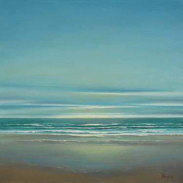 Saatchi Art Artist Suzanne Vaughan; Painting, “Beach Magic - Blue Sky Seascape” #art