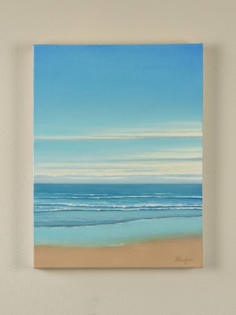 Original Impressionism Beach Painting by Suzanne Vaughan