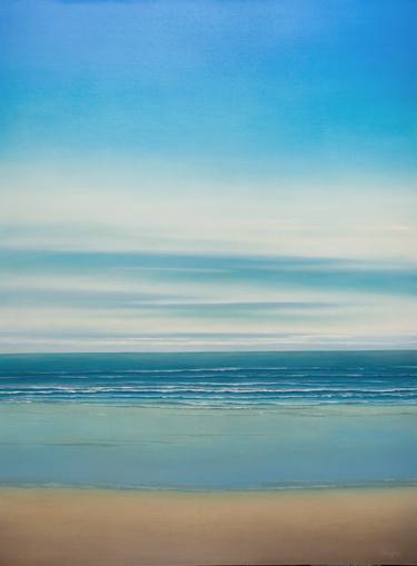 Sand Reflections - Blue Sky Seascape thumb