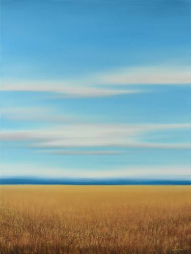Golden Wheat - Blue Sky Landscape thumb