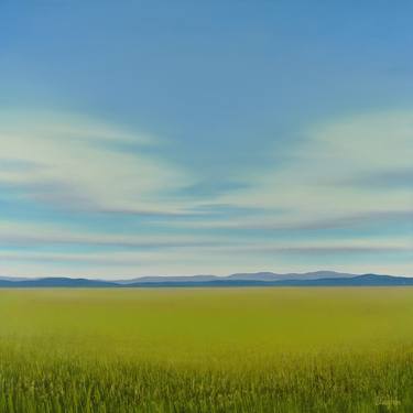 clear blue sky landscape