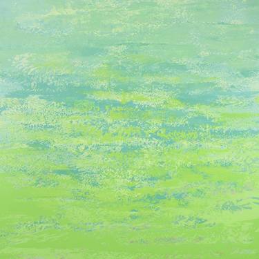 Green into Blue - Modern Abstract Expressionist Painting thumb