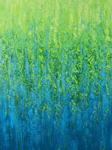 Cascading Blue Green - Textured Nature Abstract thumb