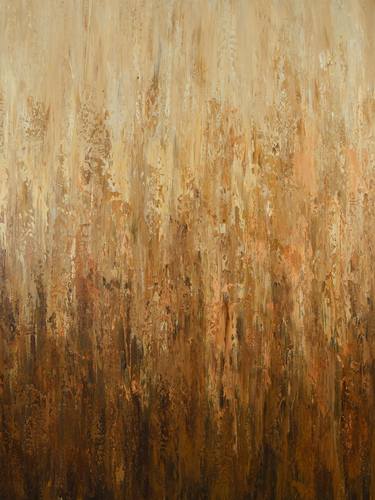 Golden Wheat - Textured Abstract Field thumb