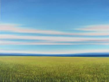 Lush Green Field - Blue Sky Landscape thumb