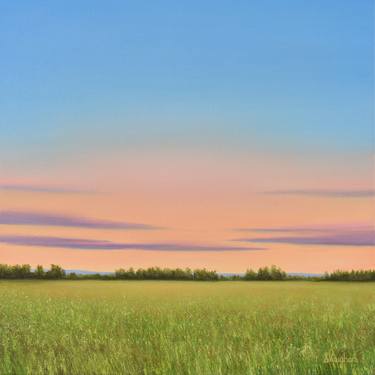 Evening Blush - Blue Sky Landscape thumb