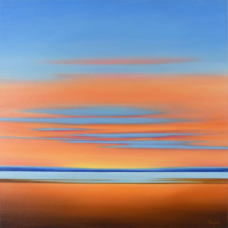 Evening Sky - Contemporary Abstract Landscape Painting by Suzanne ...