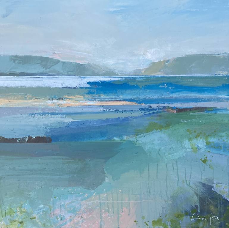 Reflections on the Shore II Painting by Anja Clarke | Saatchi Art